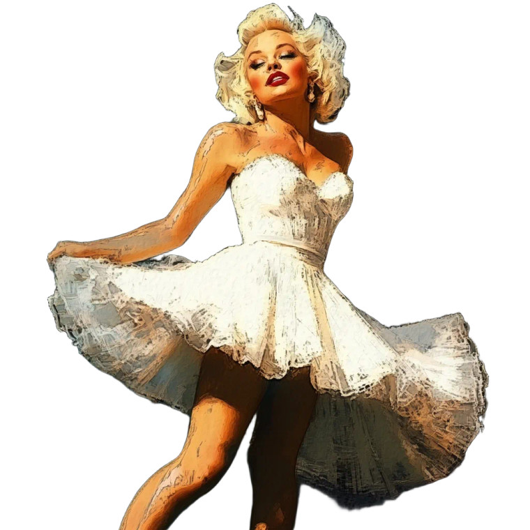 Marilyn Monroe Sketch Vinyl Car Decal Sticker – Waterproof & UV-Resistant 8"