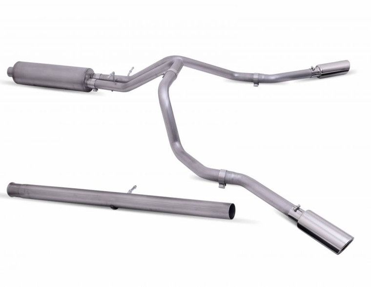 Enhance Your 2020-2023 Chevy Silverado/GMC Sierra with Gibson Dual Extreme Cat Back Exhaust | Aggressive Sound, Stainless Steel, Polished Tip