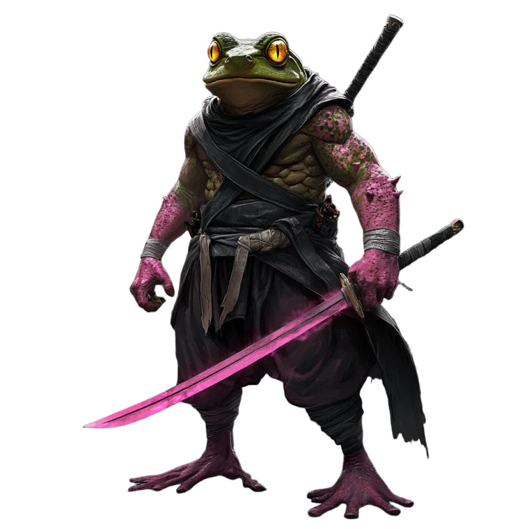 Frog Man Fighter Vinyl Car Decal Sticker – Waterproof & UV-Resistant 8"