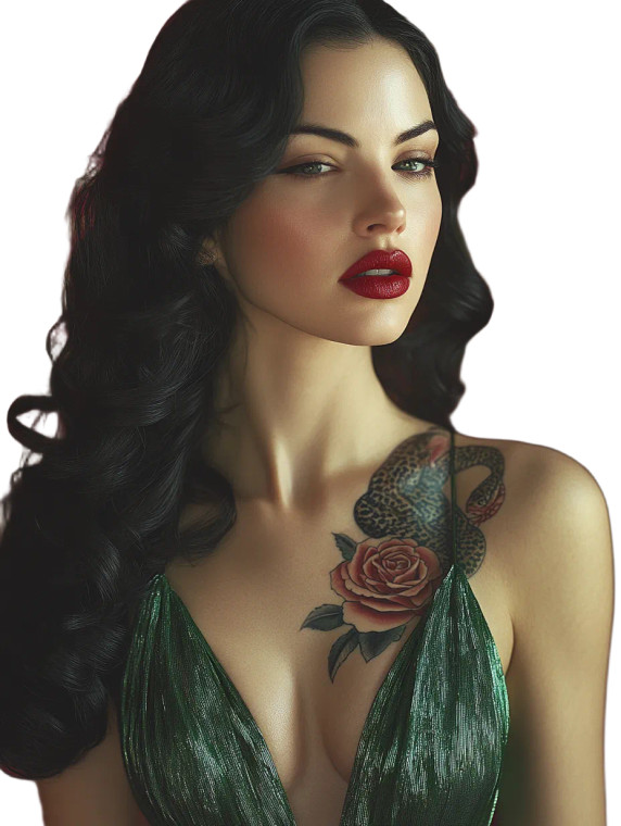 Elegant Green-Eyed Beauty V2 Vinyl Car Decal Sticker – Waterproof & UV-Resistant 8"