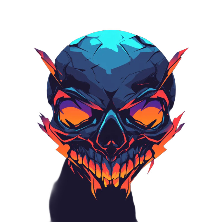 Cartoon Skull Vinyl Car Decal Sticker – Waterproof & UV-Resistant 8"