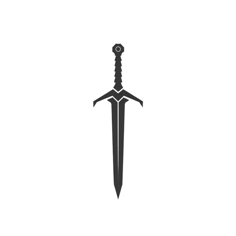 Sword Logo V4 Vinyl Car Decal Sticker – Waterproof & UV-Resistant 8"