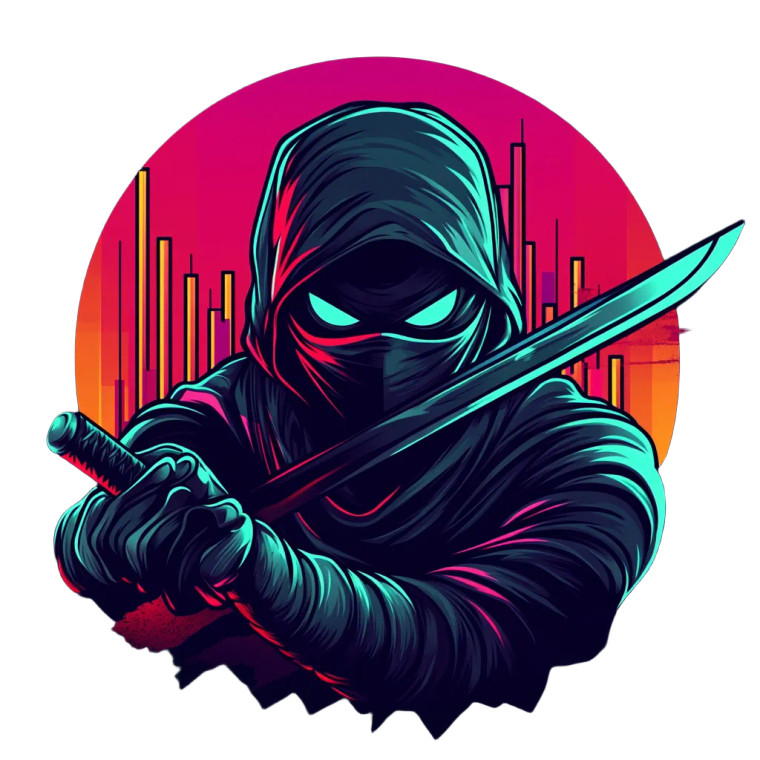 Ninja Trading Logo V2 Vinyl Car Decal Sticker – Waterproof & UV-Resistant 8"