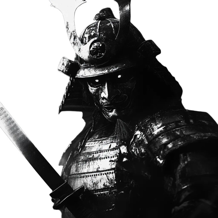 Samurai With Oni Mask V6 Vinyl Car Decal Sticker – Waterproof & UV-Resistant 8"