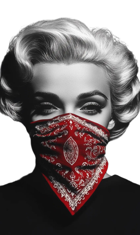 Marilyn Monroe Bandana Vinyl Car Decal Sticker – Waterproof & UV-Resistant 8"