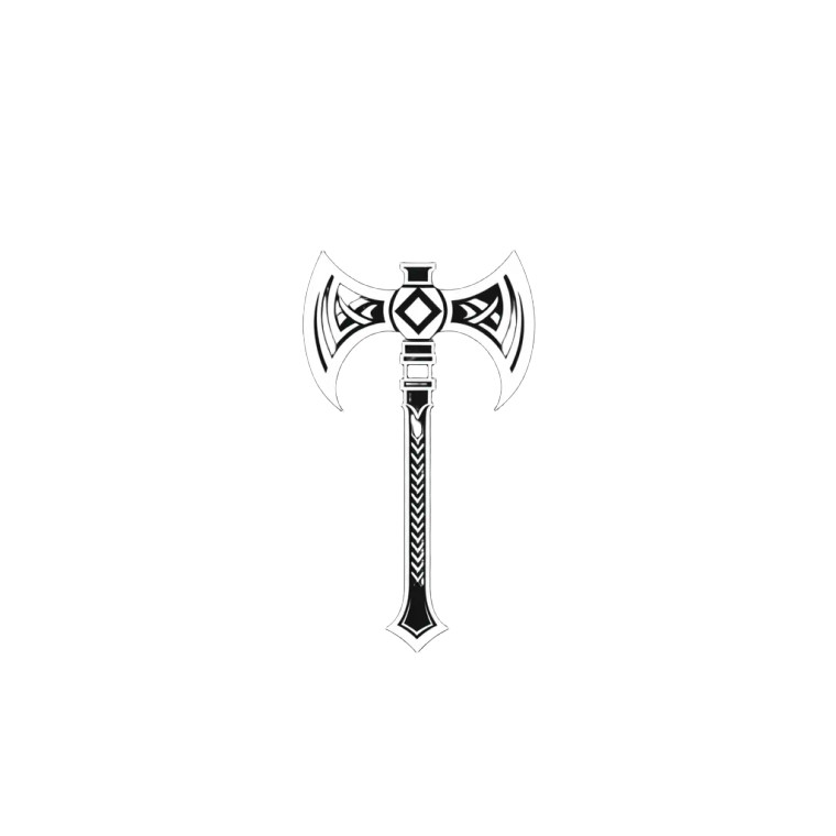 Dnd Axe Logo Vinyl Car Decal Sticker – Waterproof & UV-Resistant 8"