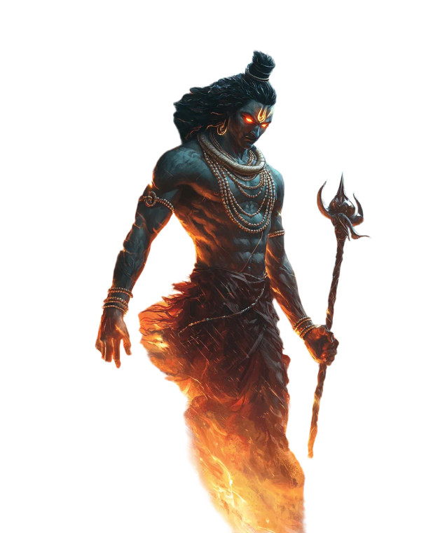 Angry Shiva Depiction Vinyl Car Decal Sticker – Waterproof & UV-Resistant 8"