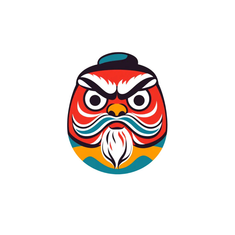 Daruma Logo Vinyl Car Decal Sticker – Waterproof & UV-Resistant 8"