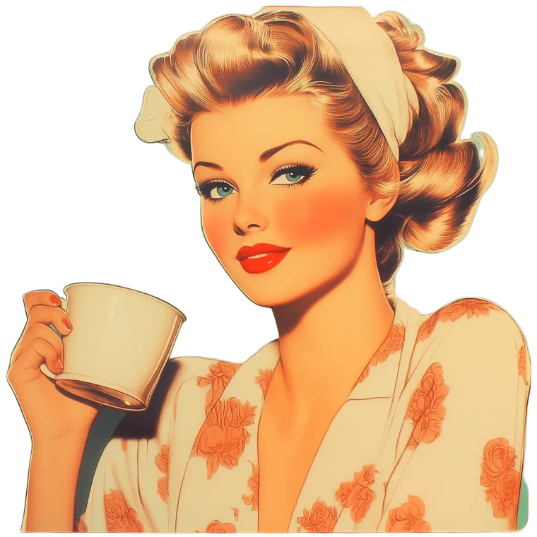 1950'S Woman Relaxing Vinyl Car Decal Sticker – Waterproof & UV-Resistant 8"