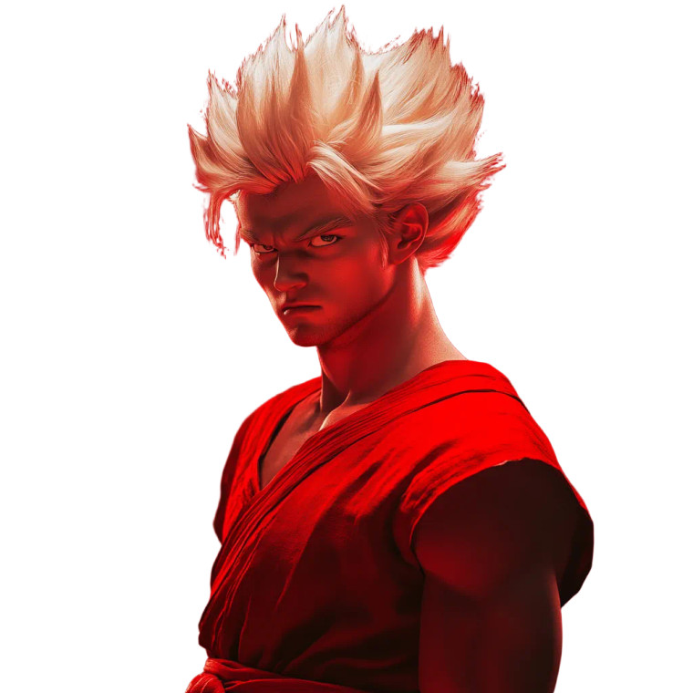 Red Super Saiyan V2 Vinyl Car Decal Sticker – Waterproof & UV-Resistant 8"
