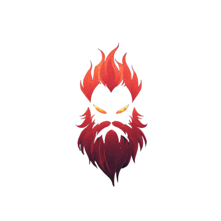 Fire Beard Logo Vinyl Car Decal Sticker – Waterproof & UV-Resistant 8"