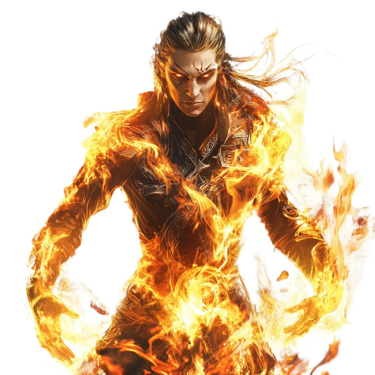 Pyromancer Wizard Vinyl Car Decal Sticker – Waterproof & UV-Resistant 8"