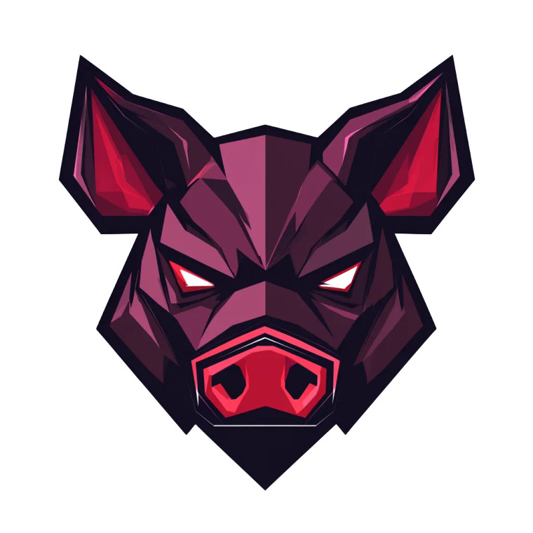 Cyberpunk Pig Logo Vinyl Car Decal Sticker – Waterproof & UV-Resistant 8"