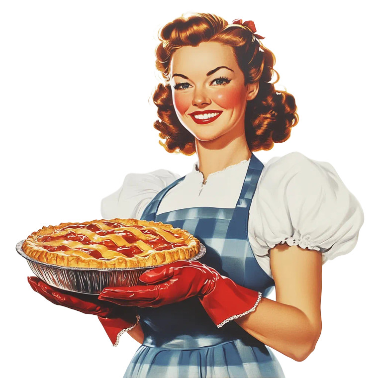 Vintage Pie Mom Vinyl Car Decal Sticker – Waterproof & UV-Resistant 8"