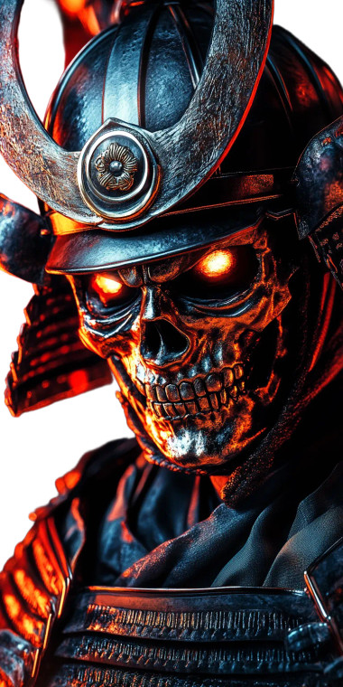 Evil Skull Samurai V2 Vinyl Car Decal Sticker – Waterproof & UV-Resistant 8"