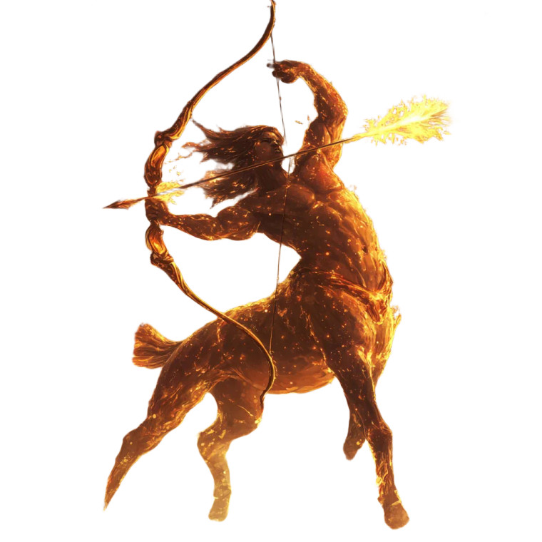 Fiery Sagittarius Centaur Vinyl Car Decal Sticker – Waterproof & UV-Resistant 8"