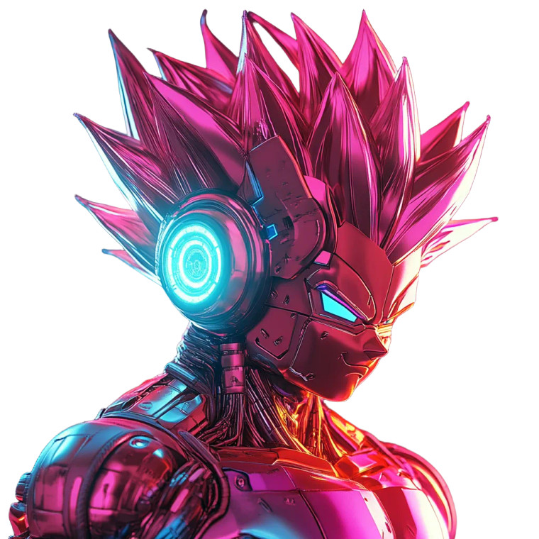 Cybernetic Goku Vinyl Car Decal Sticker – Waterproof & UV-Resistant 8"