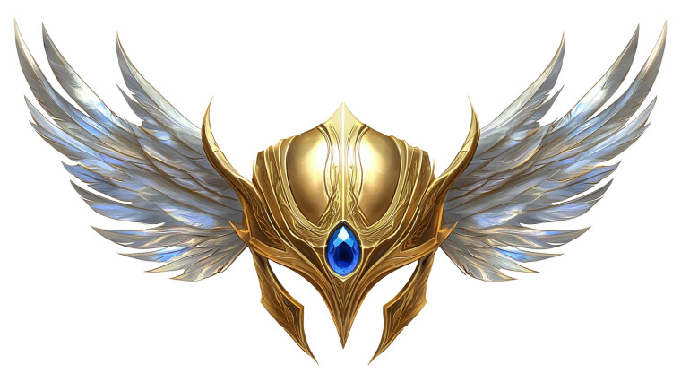 Golden Winged Helmet Vinyl Car Decal Sticker – Waterproof & UV-Resistant 8"