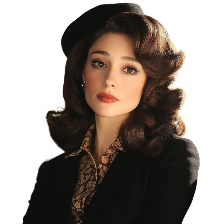 Elegant 60S Lady Vinyl Car Decal Sticker – Waterproof & UV-Resistant 8"