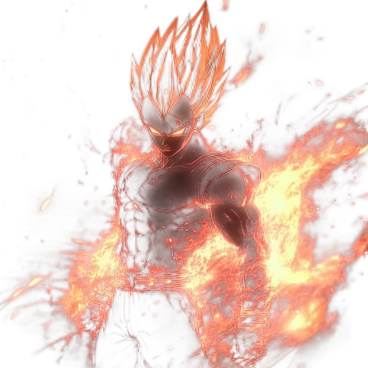 Vegeta Super Saiyan V2 Vinyl Car Decal Sticker – Waterproof & UV-Resistant 8"