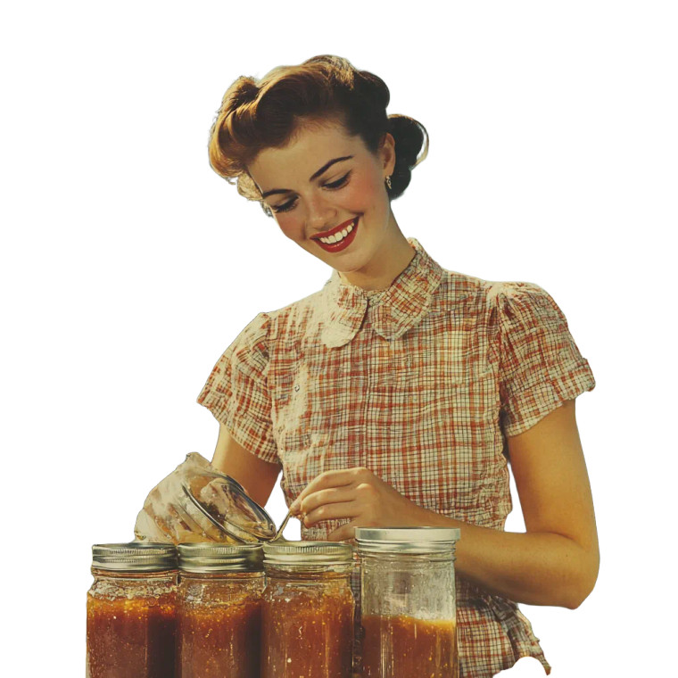 Happy Canning Woman Vinyl Car Decal Sticker – Waterproof & UV-Resistant 8" Happy Canning Woman Vinyl Car Decal Sticker – Waterproof & UV-Resistant 8"