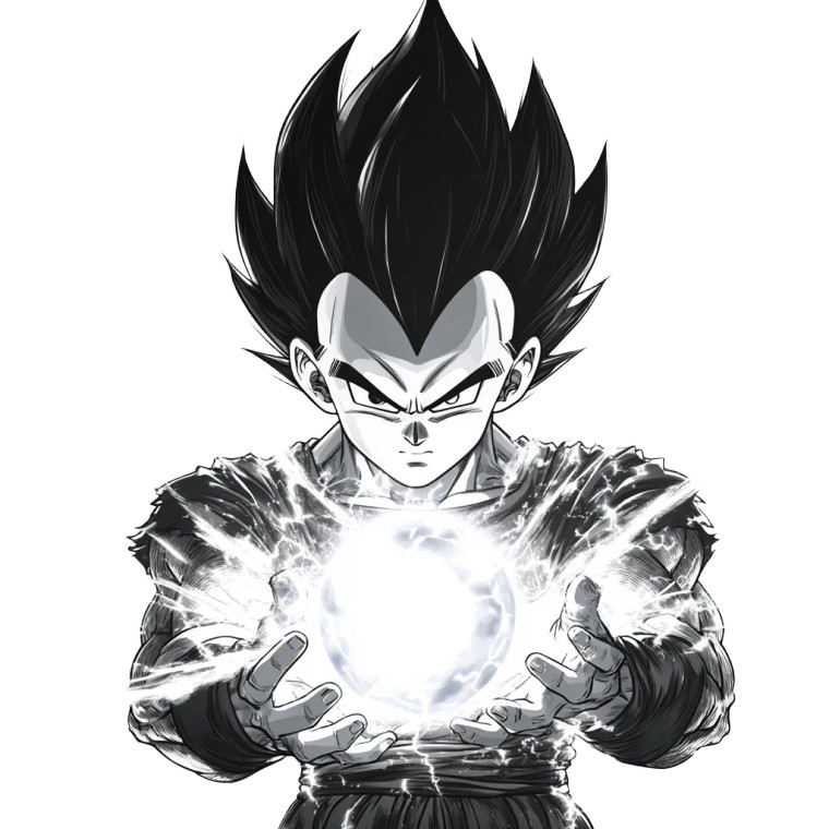 Vegetto Final Flash Vinyl Car Decal Sticker – Waterproof & UV-Resistant 8"