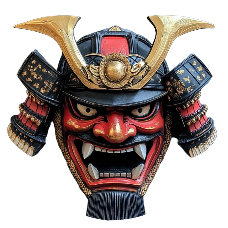 Samurai Mask V31 Vinyl Car Decal Sticker – Waterproof & UV-Resistant 8"