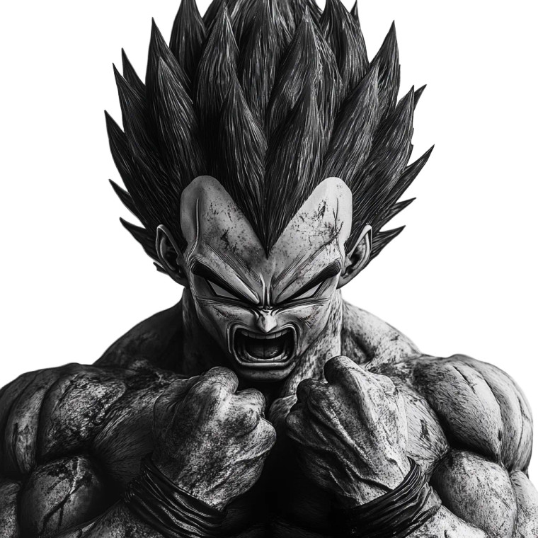 Angry Majin Vegeta Vinyl Car Decal Sticker – Waterproof & UV-Resistant 8"