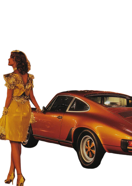 Glamorous Porsche Ad Vinyl Car Decal Sticker – Waterproof & UV-Resistant 8"