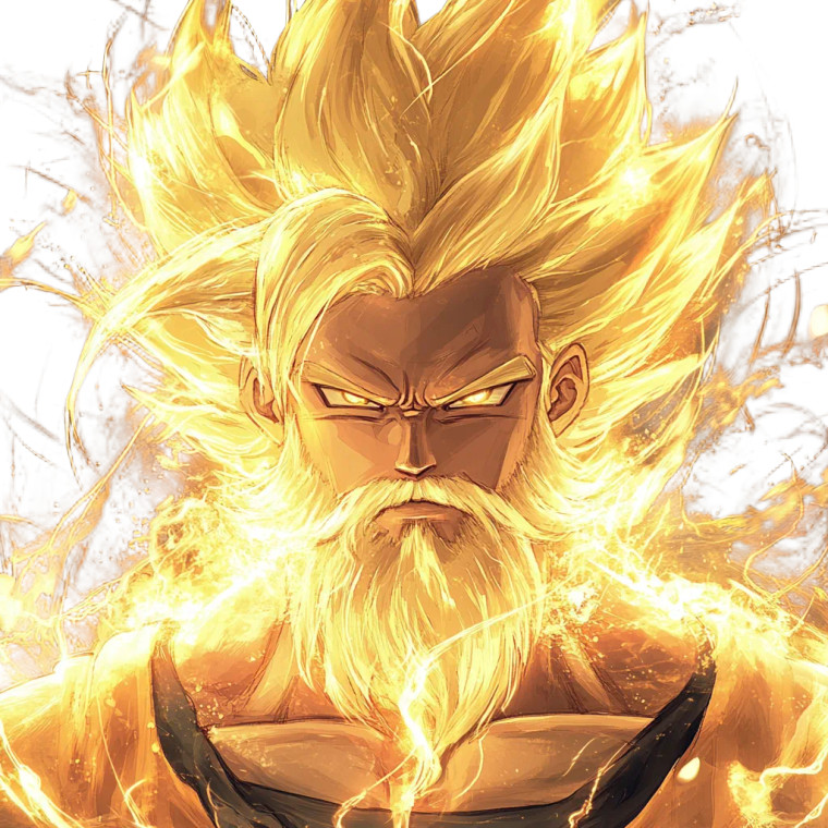 Bearded Ssj3 Goku Vinyl Car Decal Sticker – Waterproof & UV-Resistant 8"