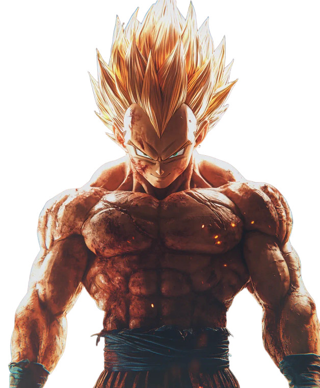 Vegeta Super Saiyan V3 Vinyl Car Decal Sticker – Waterproof & UV-Resistant 8"