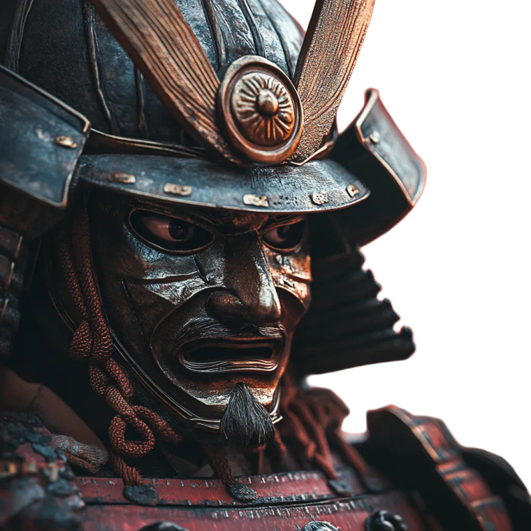 Samurai Helmet Mask V4 Vinyl Car Decal Sticker – Waterproof & UV-Resistant 8" Samurai Helmet Mask V4 Vinyl Car Decal Sticker – Waterproof & UV-Resistant 8"