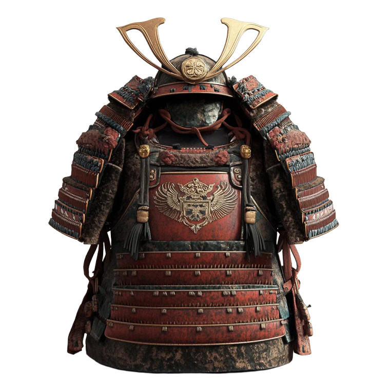 Samurai Chest Armor Vinyl Car Decal Sticker – Waterproof & UV-Resistant 8"