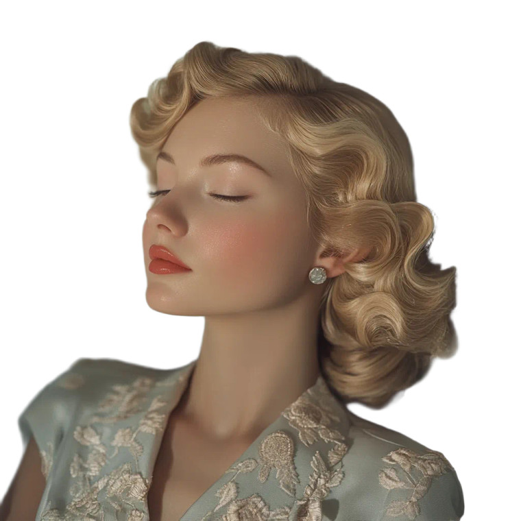 Vintage Blonde Portrait V3 Vinyl Car Decal Sticker – Waterproof & UV-Resistant 8"