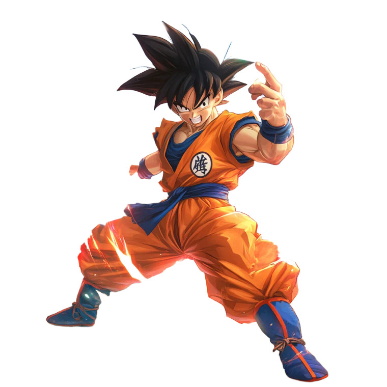 Goku Fighting Stance Vinyl Car Decal Sticker – Waterproof & UV-Resistant 8"