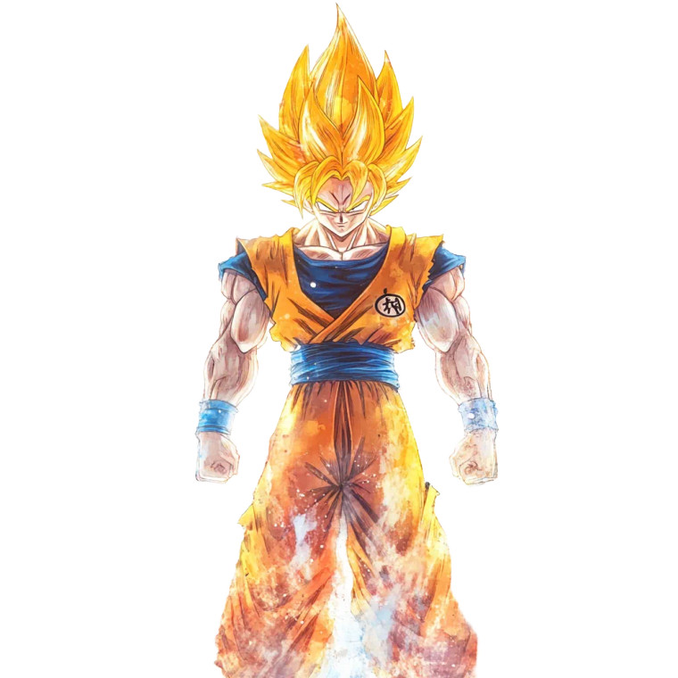 Super Saiyan Aura Vinyl Car Decal Sticker – Waterproof & UV-Resistant 8"