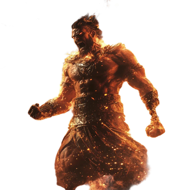 Flaming Rage Warrior Vinyl Car Decal Sticker – Waterproof & UV-Resistant 8"