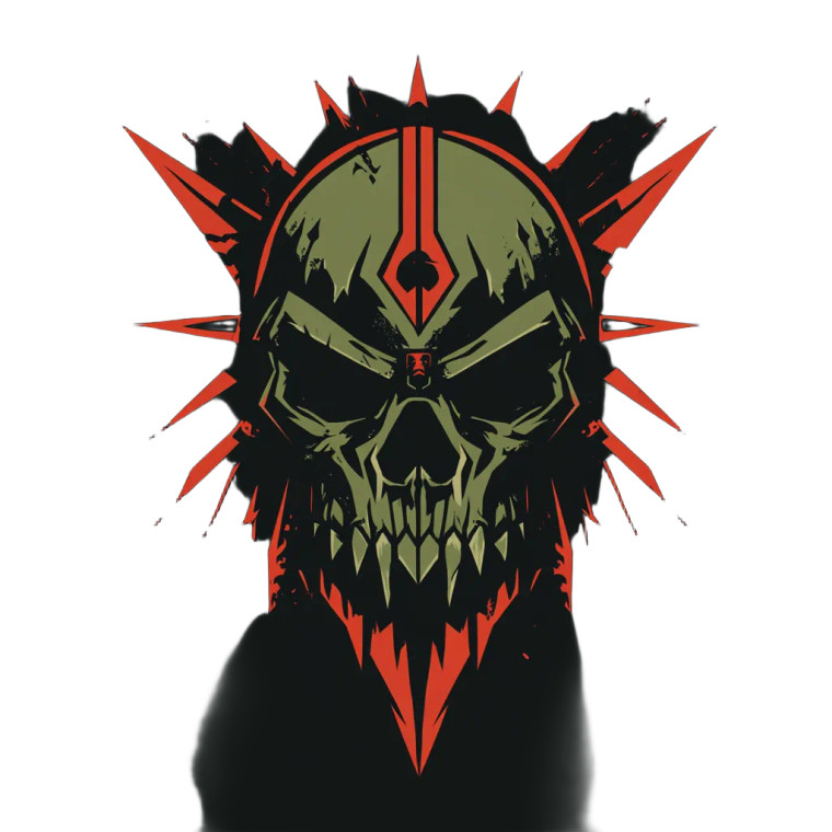 Ork Skull Logo Vinyl Car Decal Sticker – Waterproof & UV-Resistant 8"