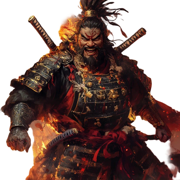 Giant Asian Samurai Vinyl Car Decal Sticker – Waterproof & UV-Resistant 8"