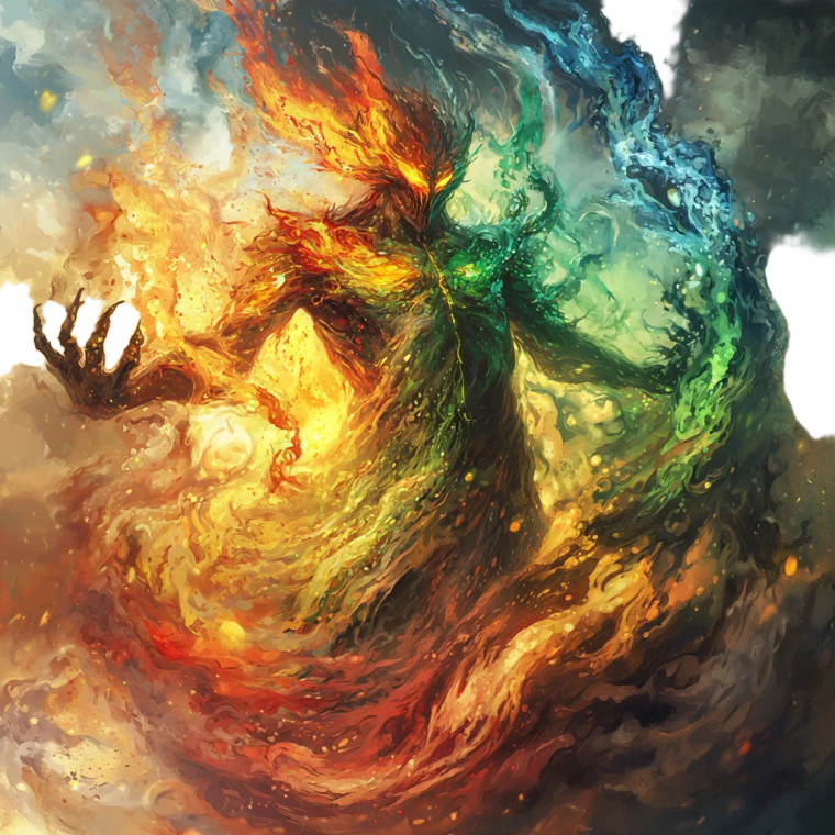 Elemental God Kut'Trass Vinyl Car Decal Sticker – Waterproof & UV-Resistant 8"