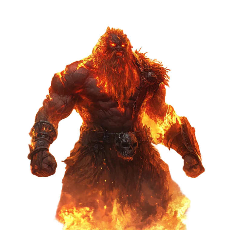 Fire Giant Barbarian Vinyl Car Decal Sticker – Waterproof & UV-Resistant 8"