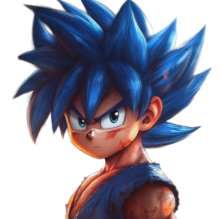 Sonic Goku Mix Vinyl Car Decal Sticker – Waterproof & UV-Resistant 8"