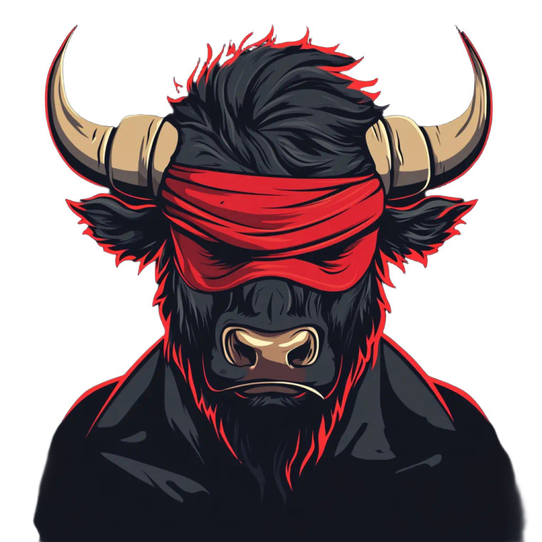 Furious Bull Mascot Vinyl Car Decal Sticker – Waterproof & UV-Resistant 8"