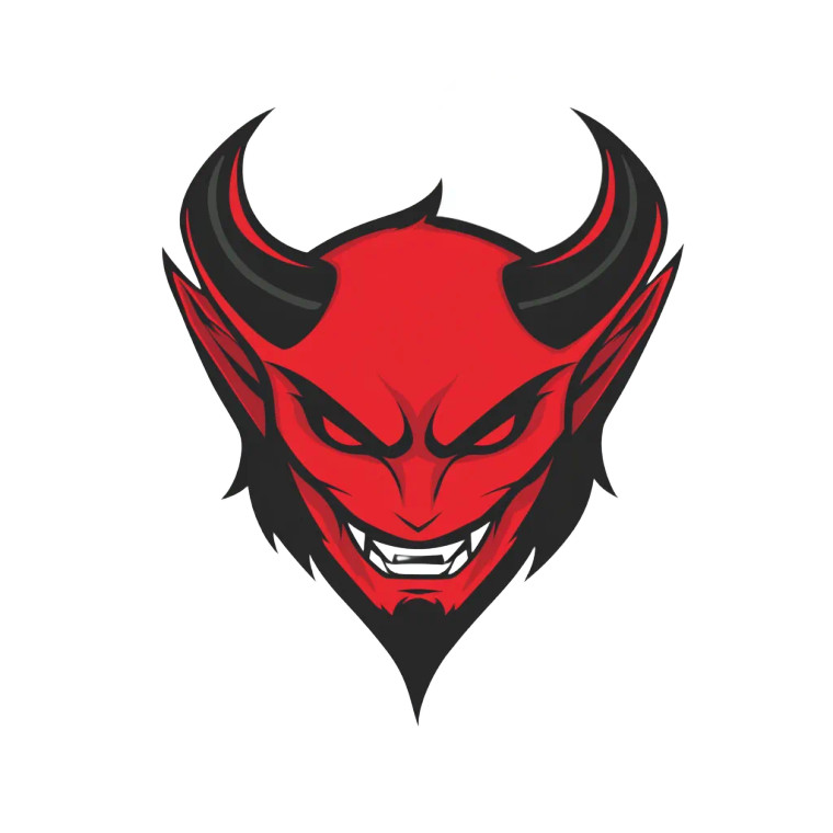 Korean Red Devil Vinyl Car Decal Sticker – Waterproof & UV-Resistant 8"