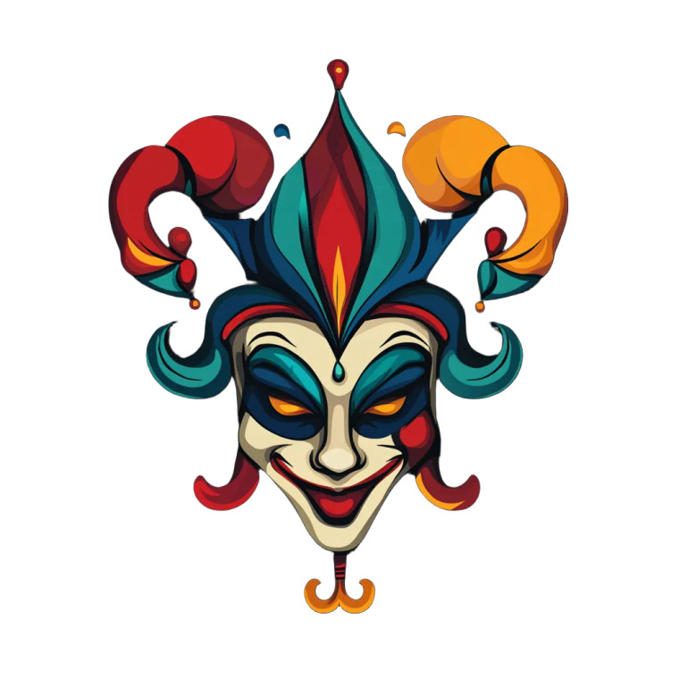 Jester Head Icon Vinyl Car Decal Sticker – Waterproof & UV-Resistant 8"
