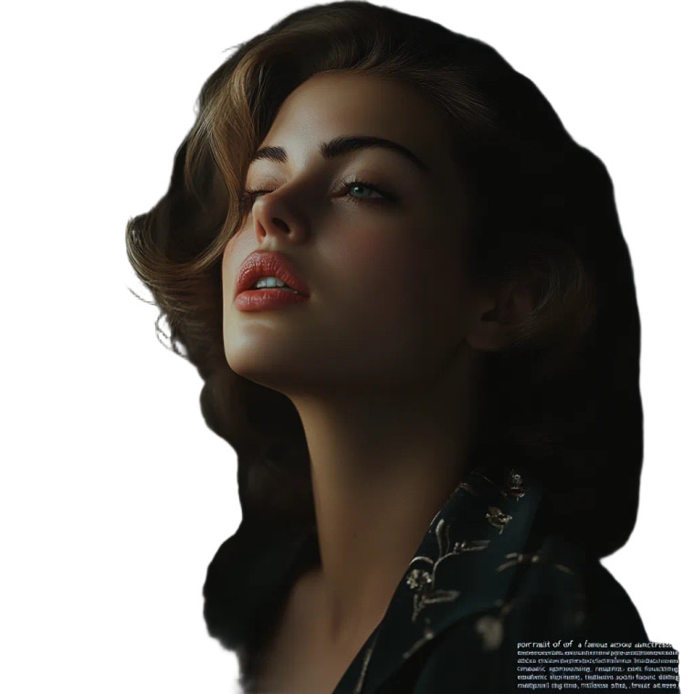 Melancholic Actress Portrait Vinyl Car Decal Sticker – Waterproof & UV-Resistant 8"