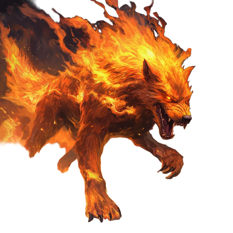 Fire Wolf Monster Vinyl Car Decal Sticker – Waterproof & UV-Resistant 8"