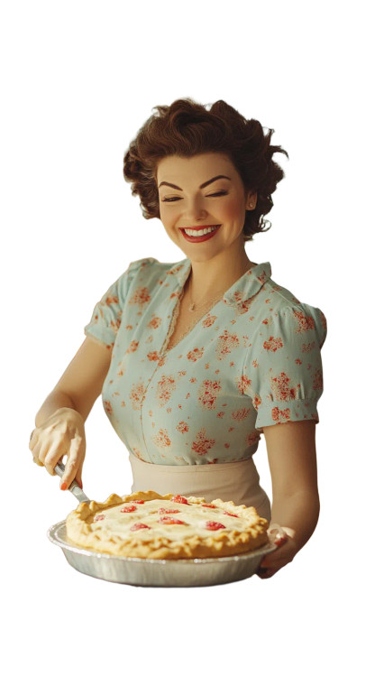 Housewife Baking Pie Vinyl Car Decal Sticker – Waterproof & UV-Resistant 8"