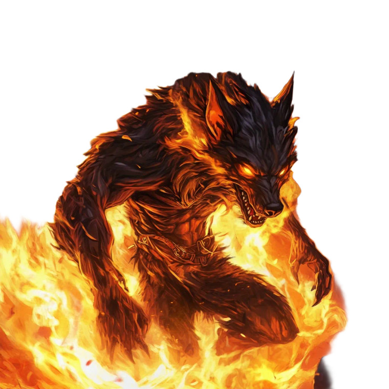 Fire Werewolf Vinyl Car Decal Sticker – Waterproof & UV-Resistant 8"
