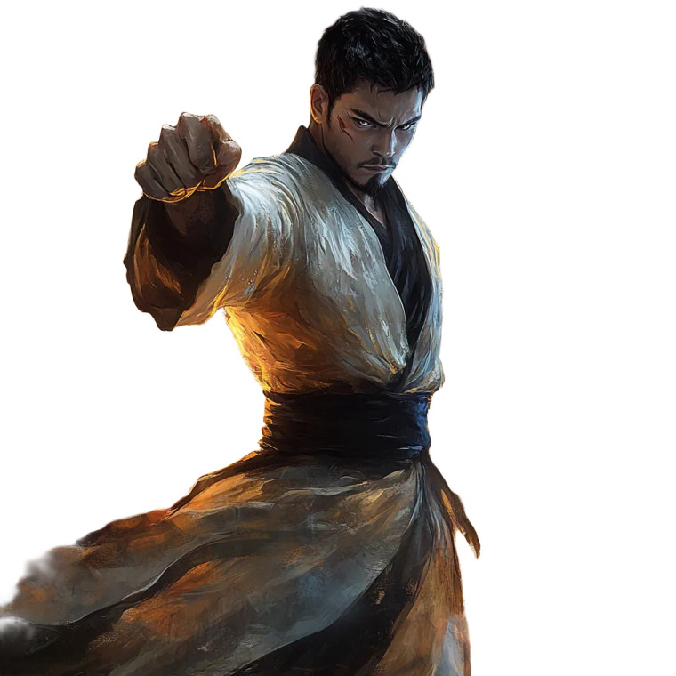 Elemental Monk Vinyl Car Decal Sticker – Waterproof & UV-Resistant 8"